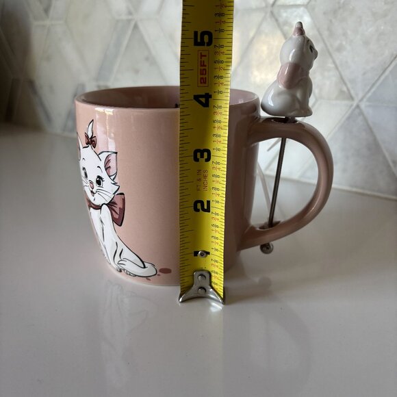 Zrike Brands Disney Aristocats Pink Bonjour I Woke Up Like This Mug with Stirrer - Picture 9 of 10